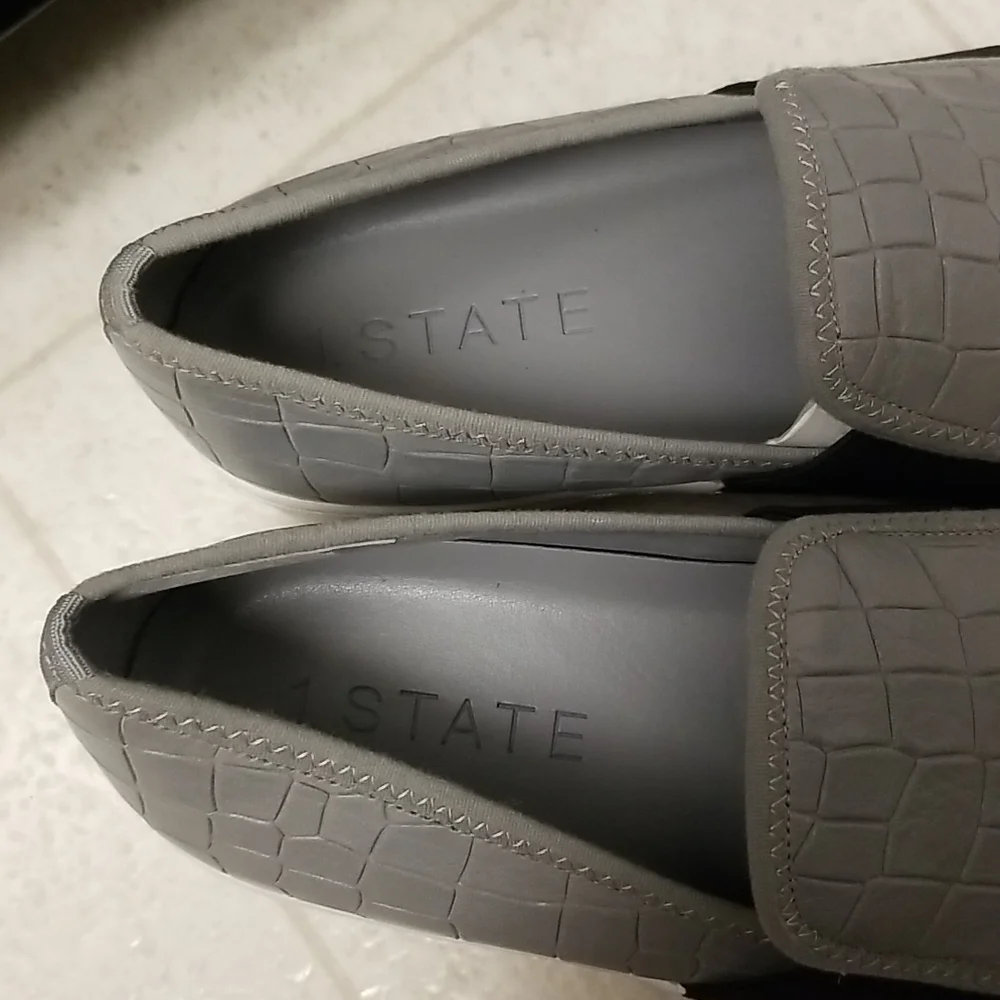 Croc effect platform sneakers gray 1 state waylan